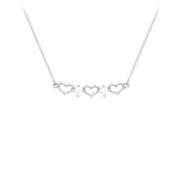 Heart To Heart Necklace with 2 Birthstones