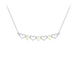 Heart To Heart Necklace with 3 Birthstones