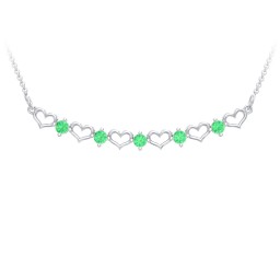 Heart To Heart Necklace with 5 Birthstones