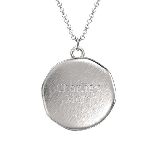 Engravable Paw Print Medallion Necklace – Sterling Silver