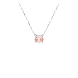 East-West Oval Necklace with Gemstone