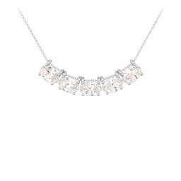 East-West Oval Necklace with 5 Gemstones