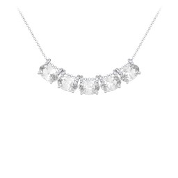 East-West Oval Necklace with 5 Gemstones