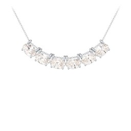 East-West Oval Necklace with 6 Gemstones