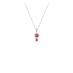 Generations 2-Stone Bezel Set Mother's Necklace