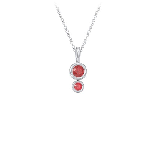 Generations 2-Stone Bezel Set Mother's Necklace