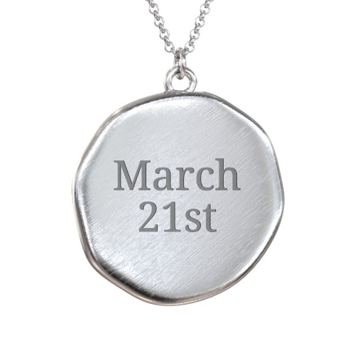 Engravable Aries Zodiac Medallion Necklace