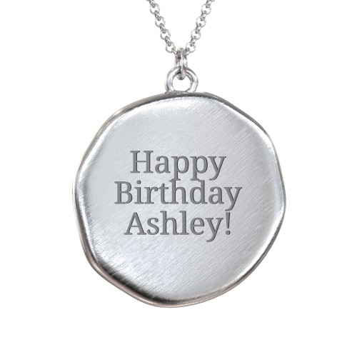 Engravable Gemini Zodiac Medallion Necklace