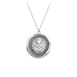 Engravable Leo Zodiac Medallion Necklace