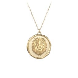 Engravable Leo Zodiac Medallion Necklace