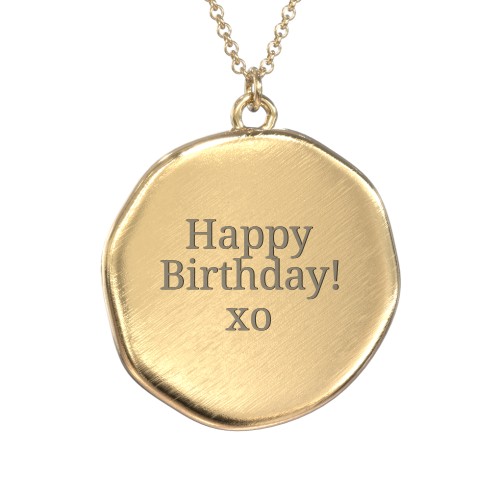 Engravable Taurus Zodiac Medallion Necklace – 18K Gold Plated Silver