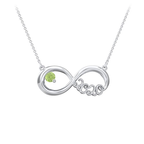2020 Graduation Infinity Pendant With Gemstone