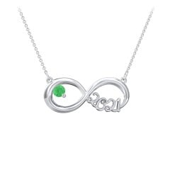 2021 Graduation Infinity Pendant With Gemstone