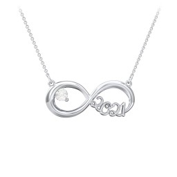 2021 Graduation Infinity Pendant With Gemstone