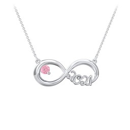 2021 Graduation Infinity Pendant With Gemstone