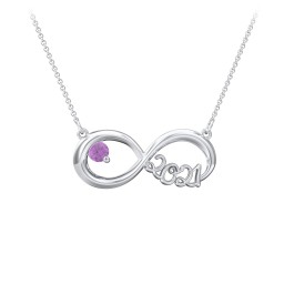 2021 Graduation Infinity Pendant With Gemstone
