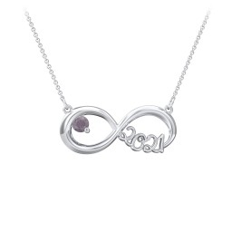 2021 Graduation Infinity Pendant With Gemstone
