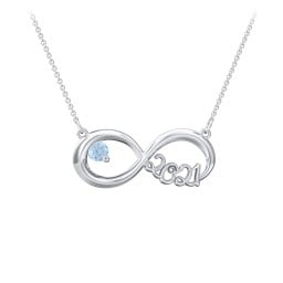 2021 Graduation Infinity Pendant With Gemstone