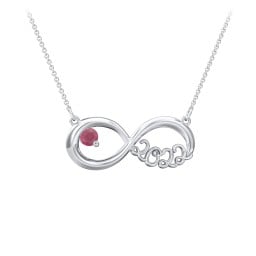 2022 Graduation Infinity Pendant With Gemstone