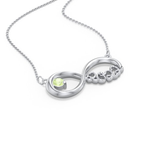 2022 Graduation Infinity Pendant With Gemstone