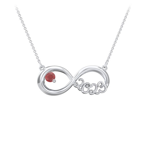 2023 Graduation Infinity Pendant With Gemstone