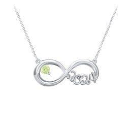 2024 Graduation Infinity Pendant With Gemstone