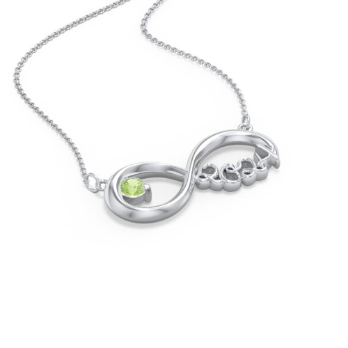 2024 Graduation Infinity Pendant With Gemstone