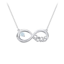 2025 Graduation Infinity Pendant With Gemstone