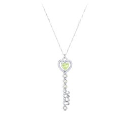 2020 Glamour Infinity Key Pendant in 925 Sterling Silver with Peridot and Fancy Yellow Premium Zirconia