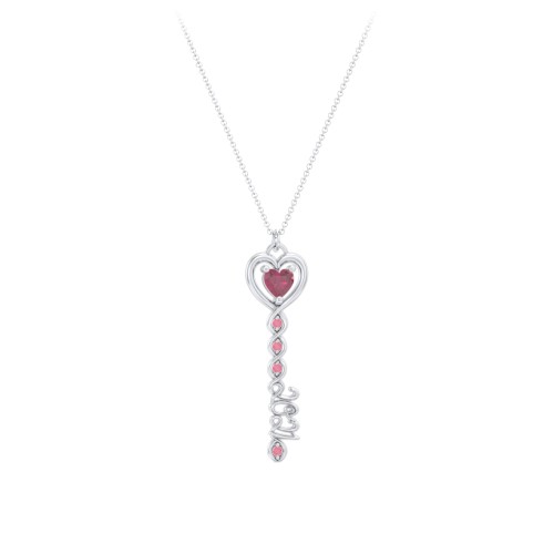 2021 Glamour Infinity Key Pendant – Sterling Silver with Ruby and Red Premium Zirconia