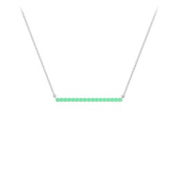 Gemstone Bar Pendant Necklace