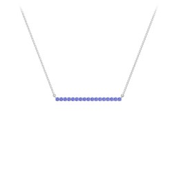 Gemstone Bar Pendant Necklace