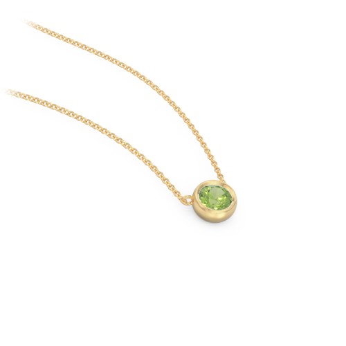 Bezel Set 4mm Gemstone Pendant