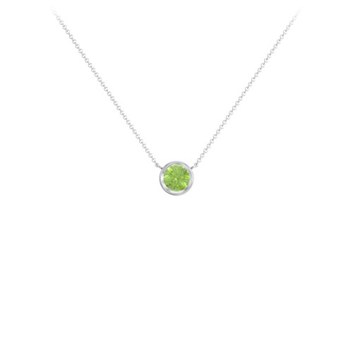 Bezel Set 5mm Gemstone Pendant