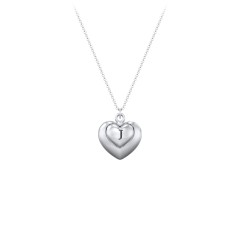 Engravable Nested Hearts Pendant – Sterling Silver