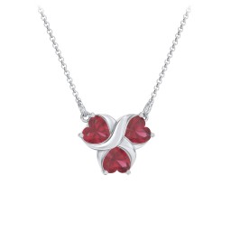 Love and Kisses 3 Gemstone Pendant