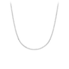 14" Open Curb Chain Necklace – Sterling Silver