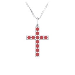 Medium Gemstone Cross Pendant