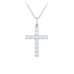 Medium Gemstone Cross Pendant