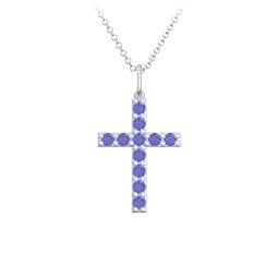 Medium Gemstone Cross Pendant