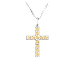 Medium Gemstone Cross Pendant