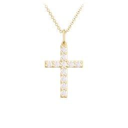 Medium Gemstone Cross Pendant