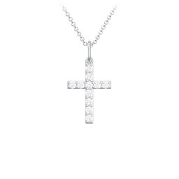 Small Gemstone Cross Pendant