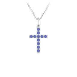 Small Gemstone Cross Pendant