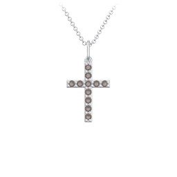 Small Gemstone Cross Pendant