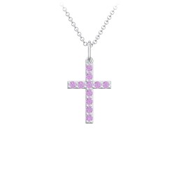 Small Gemstone Cross Pendant
