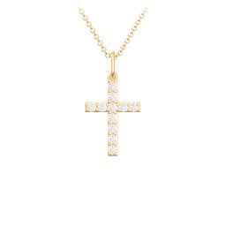 Small Gemstone Cross Pendant
