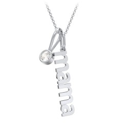 Modern Mama Necklace with Birthstone Charm