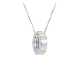 Multi-Gemstone Stacking Ring Charm Necklace - 1