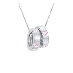 Multi-Gemstone Stacking Ring Charm Necklace - 2